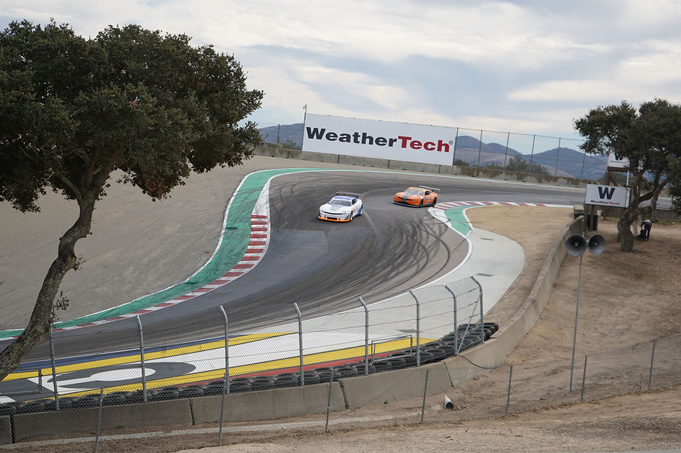 Entering the Corkscrew at Laguna Seca