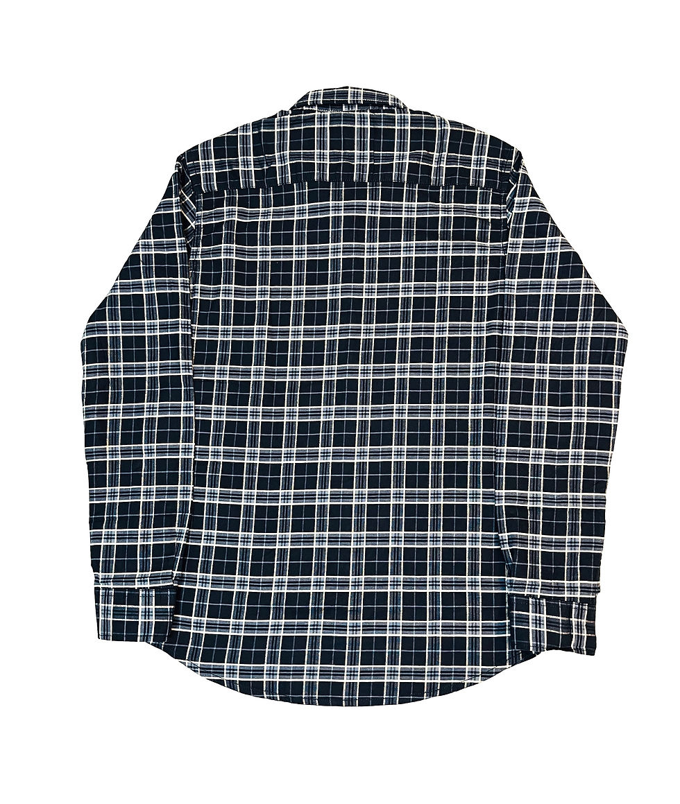 Thumbnail: Men Black Colour Checkered Slim Fit Oxford Cotton Full Sleeve casual Shirt
