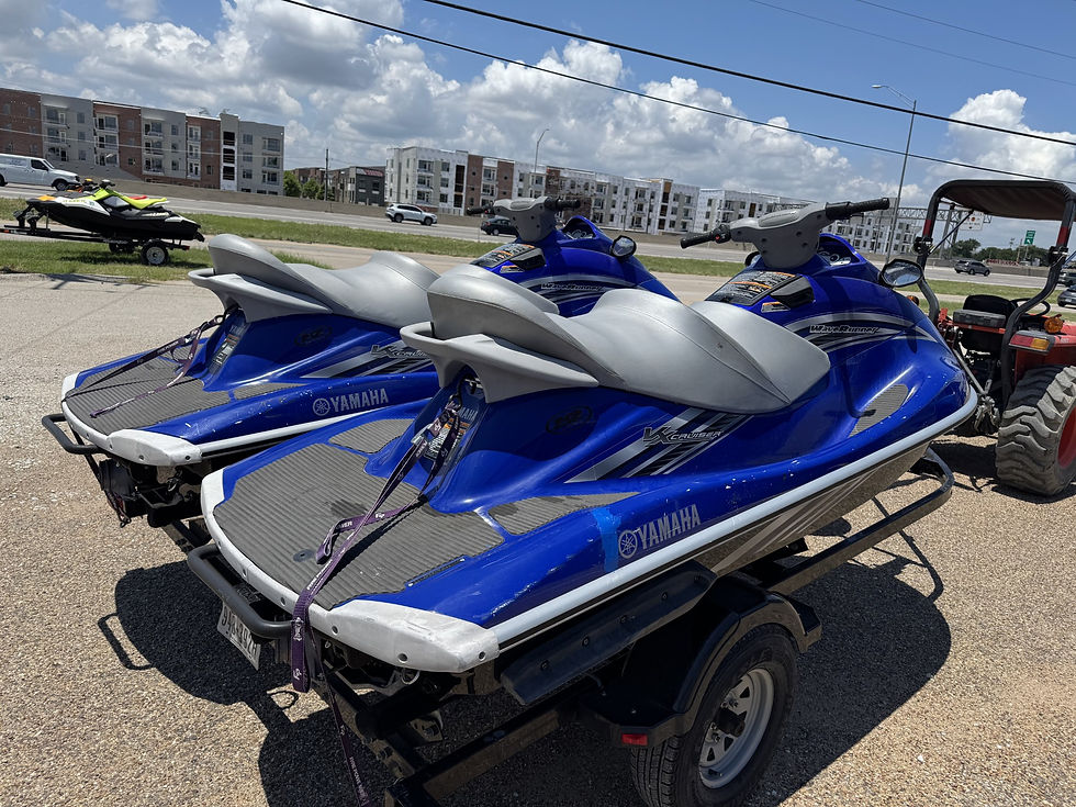 Thumbnail: Pair of 2011 Yamaha VX Cruisers with Double Trailer
