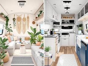 side by side different sty;es of rv layouts