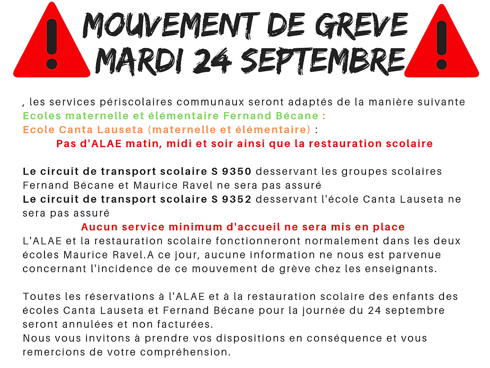 Grève du Mardi 24 Septembre 2019