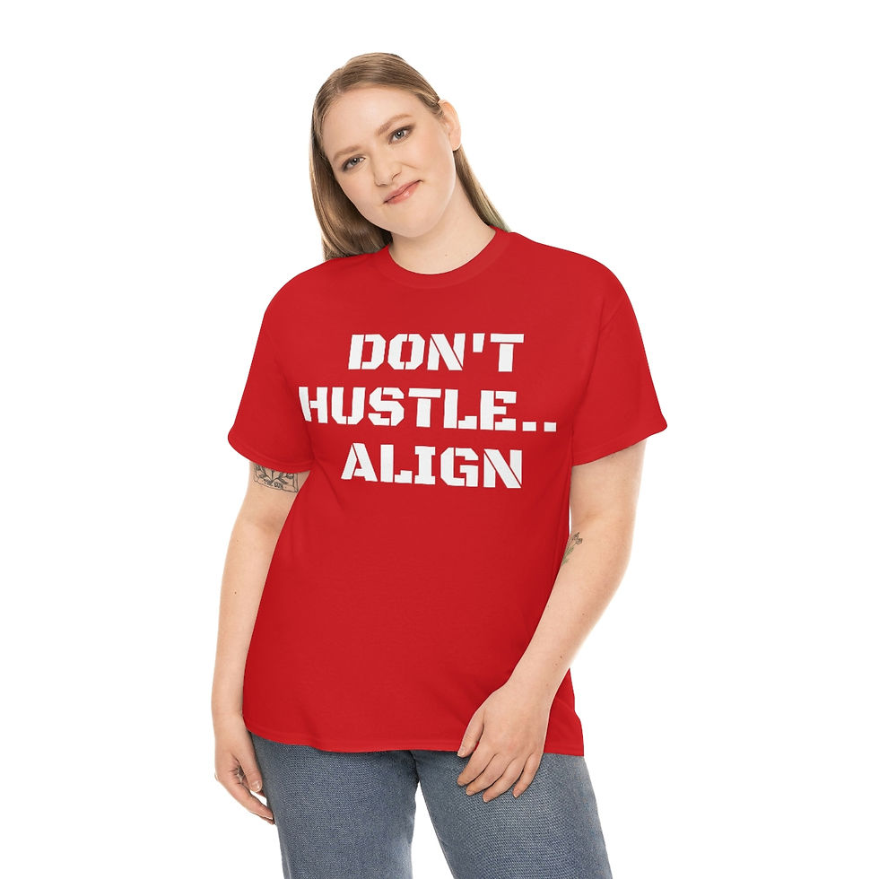 Thumbnail: Don't Hustle... ALIGN and #IGNITEyourLife Unisex Heavy Cotton Tee