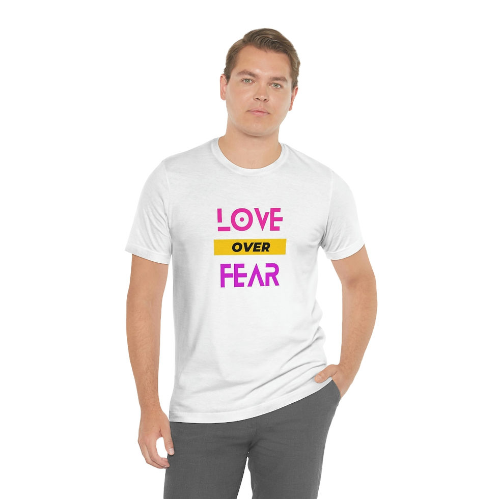 Thumbnail: LOVE OVER FEAR - Unisex Jersey Short Sleeve Tee