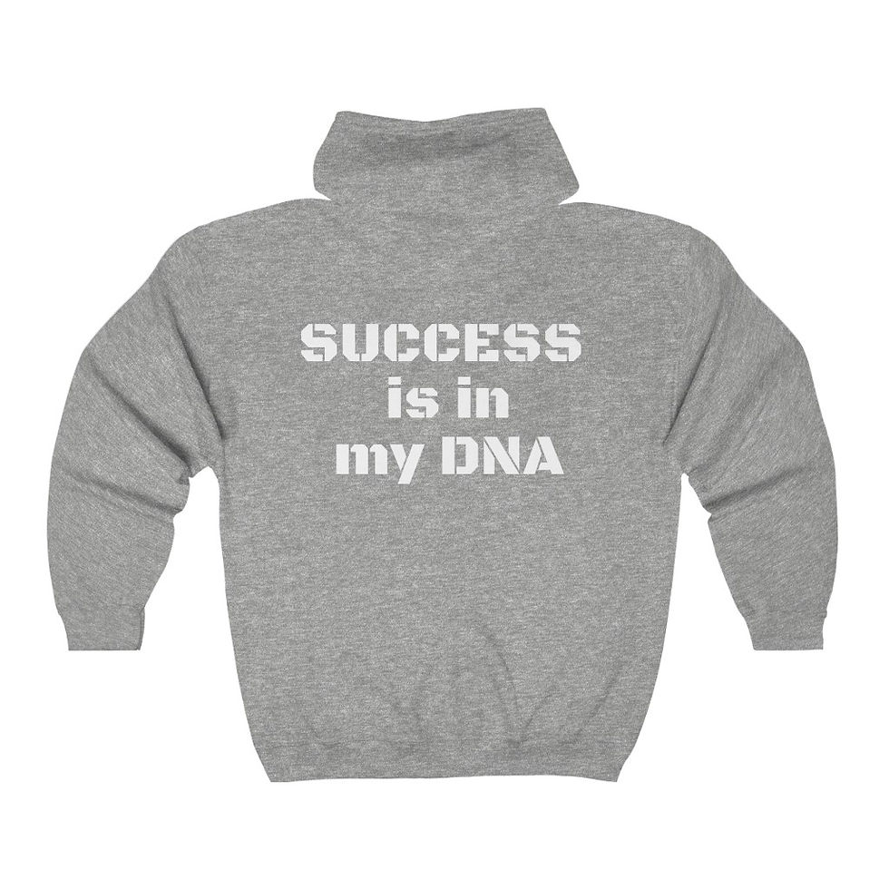 Thumbnail: SUCCESS IS IN MY DNA  (on back) Unisex Heavy Blend™ Full Zip Hooded Sweatshirt