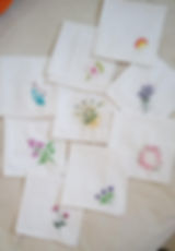 ★ Hand painted kerchiefs (6nos)