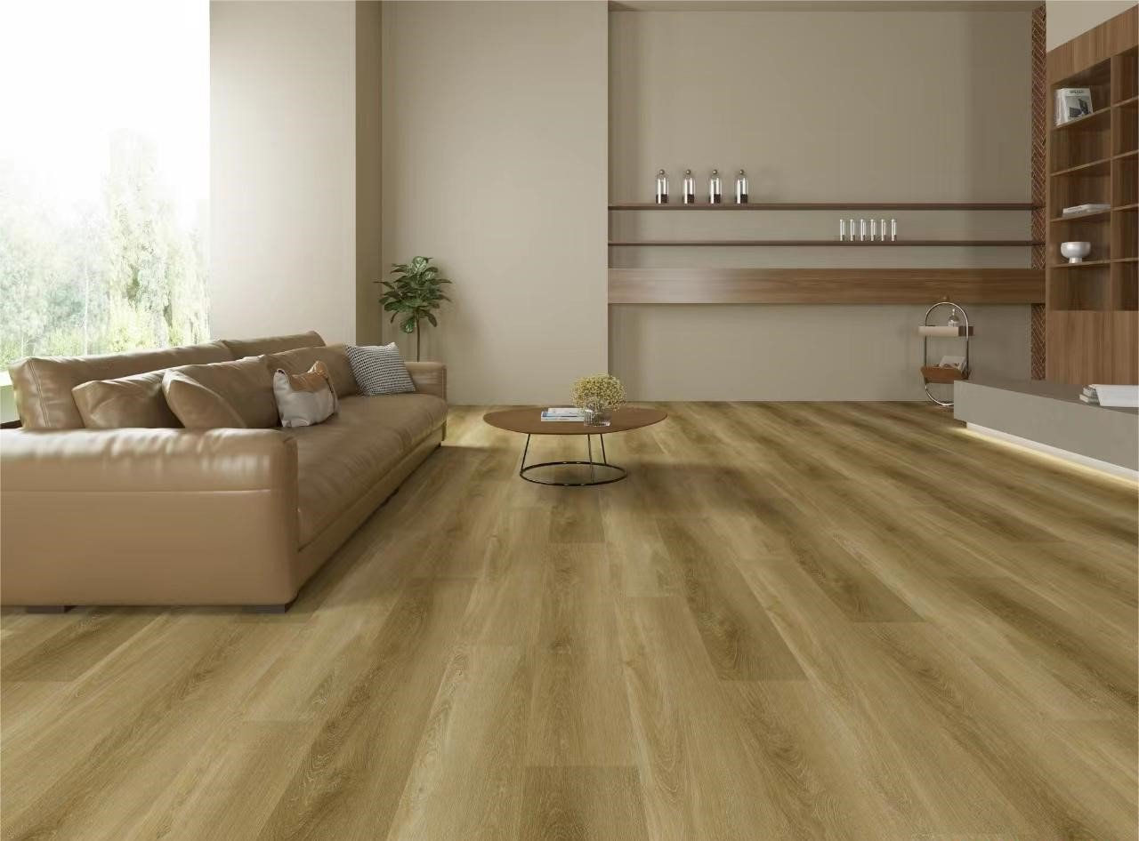 Rosun vinyl flooring Honey blonde room