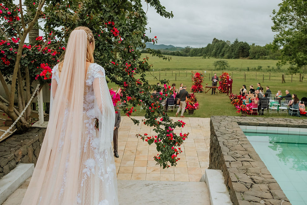 fotografia de casamento ao ar livre curitiba entrada da noiva