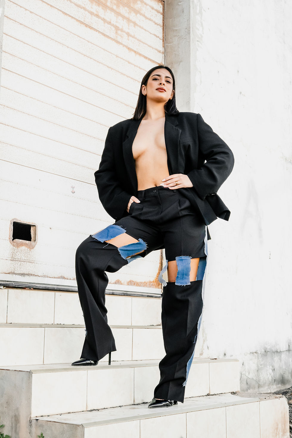 maillot de bain recyclé femme, mode éthique féminine, vêtements upcyclés femme, pantalon en jean upcyclé, jupe en denim recyclé