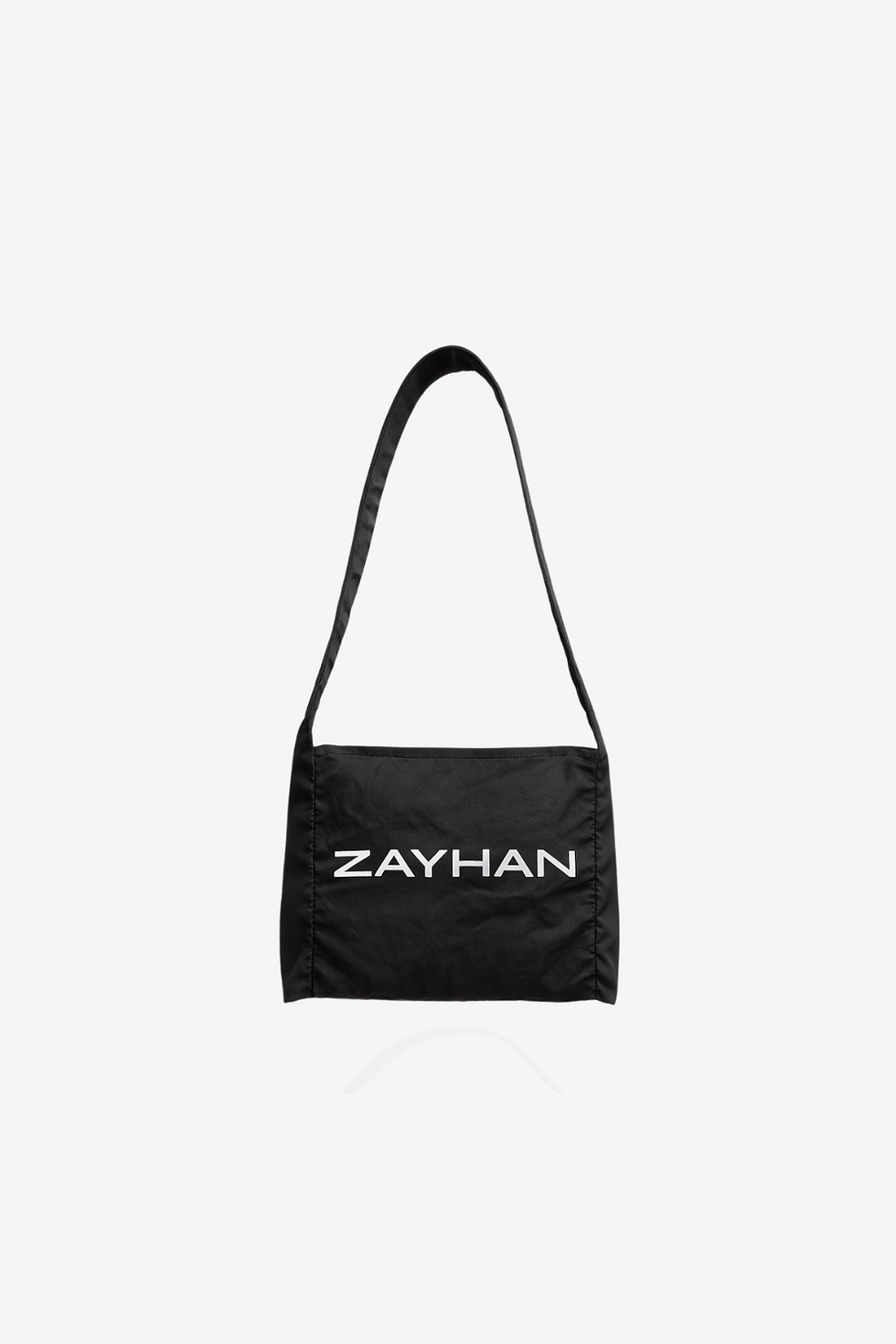 Sac en bandoulière noir recyclé Zayhan – accessoire artisanal en édition limitée