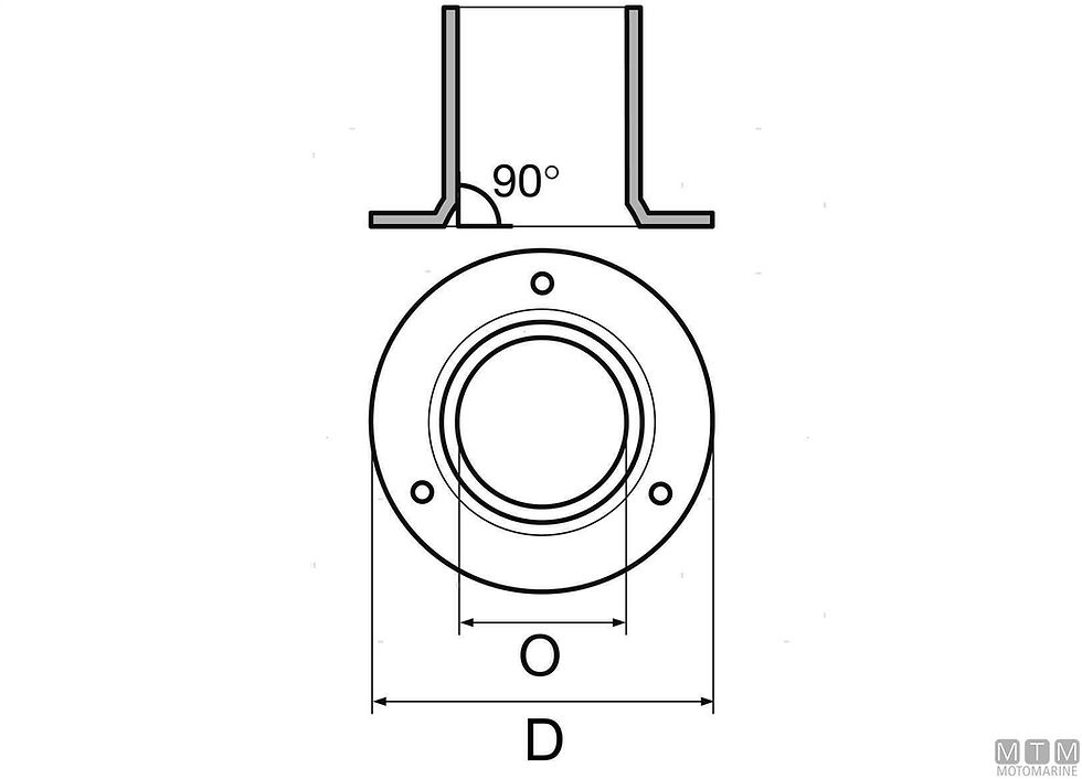 Miniatura: BASE TONDA 90° D22MM INOX