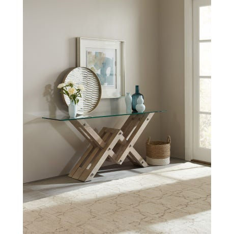 Thumbnail: Affinity Glass Top Accent Console - Hooker Furniture