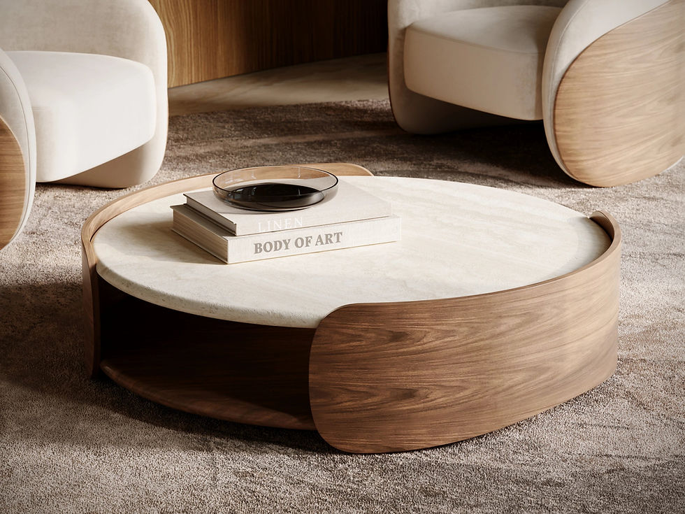 Thumbnail: Fleur Open Cocktail Table with Wood Shelf - Caracole