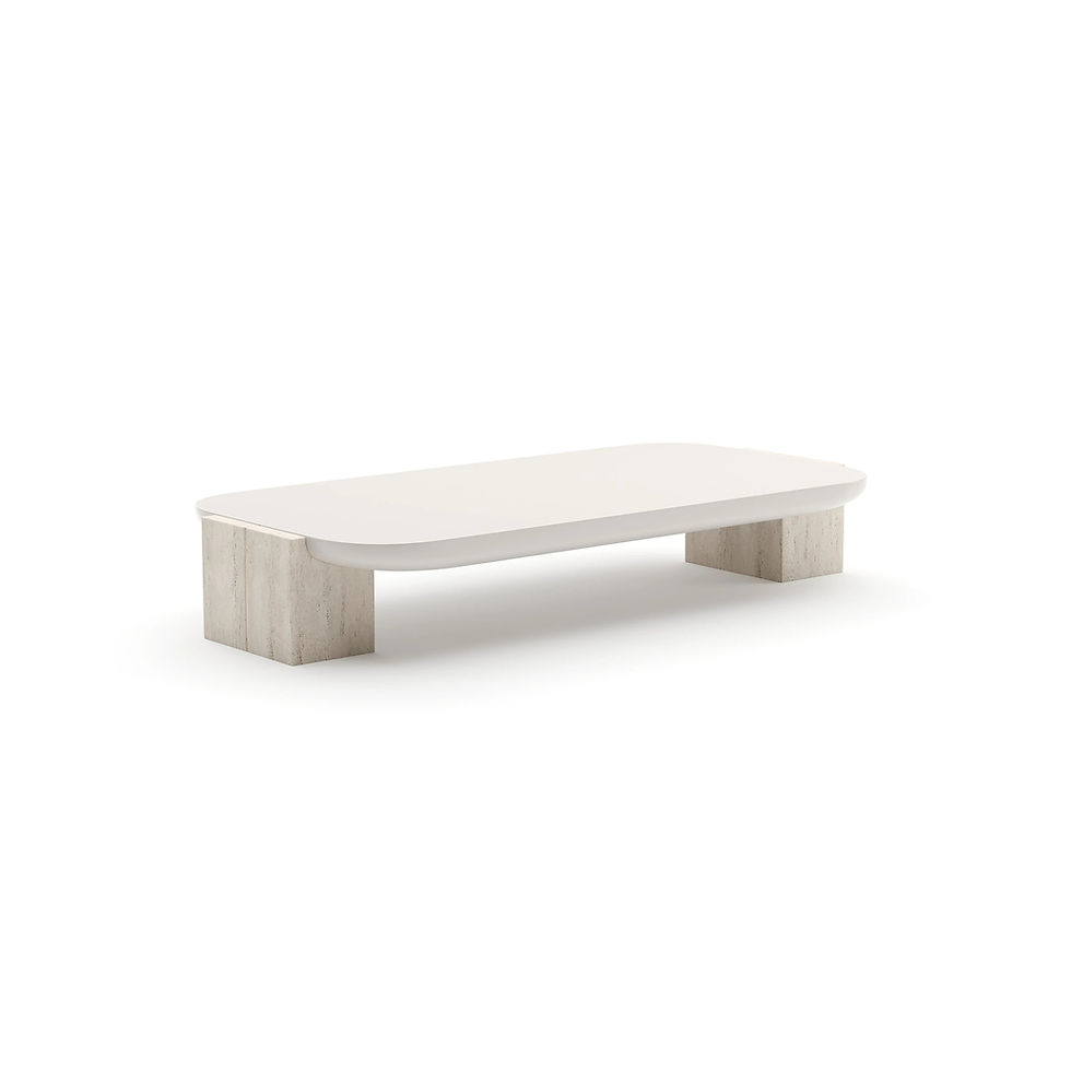 Thumbnail: Overlap Rectangle Cocktail Table Light - Caracole