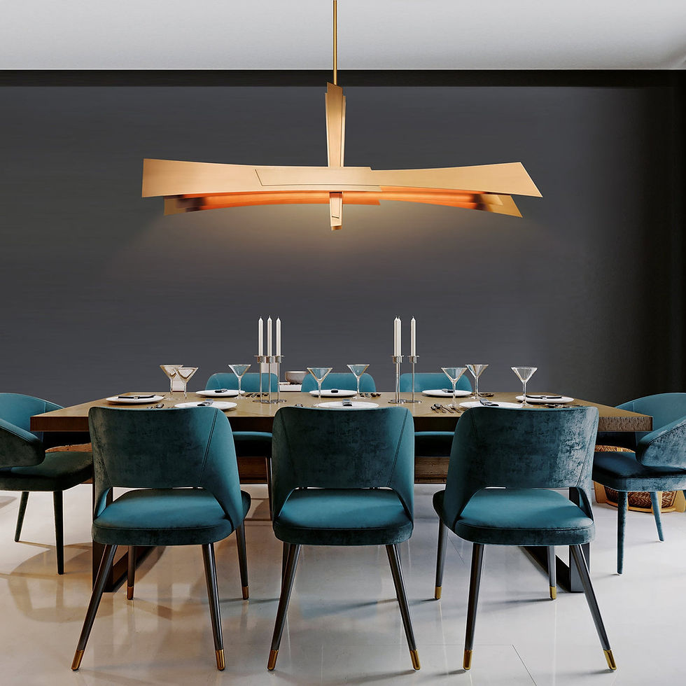 Thumbnail: Solara Integrated LED Brass Chandelier - CWI Lighting