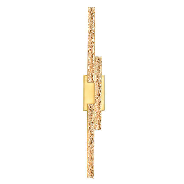Thumbnail: Stagger Integrated LED 36in Brass Vanity Light with Handcrafted Glass - CWI