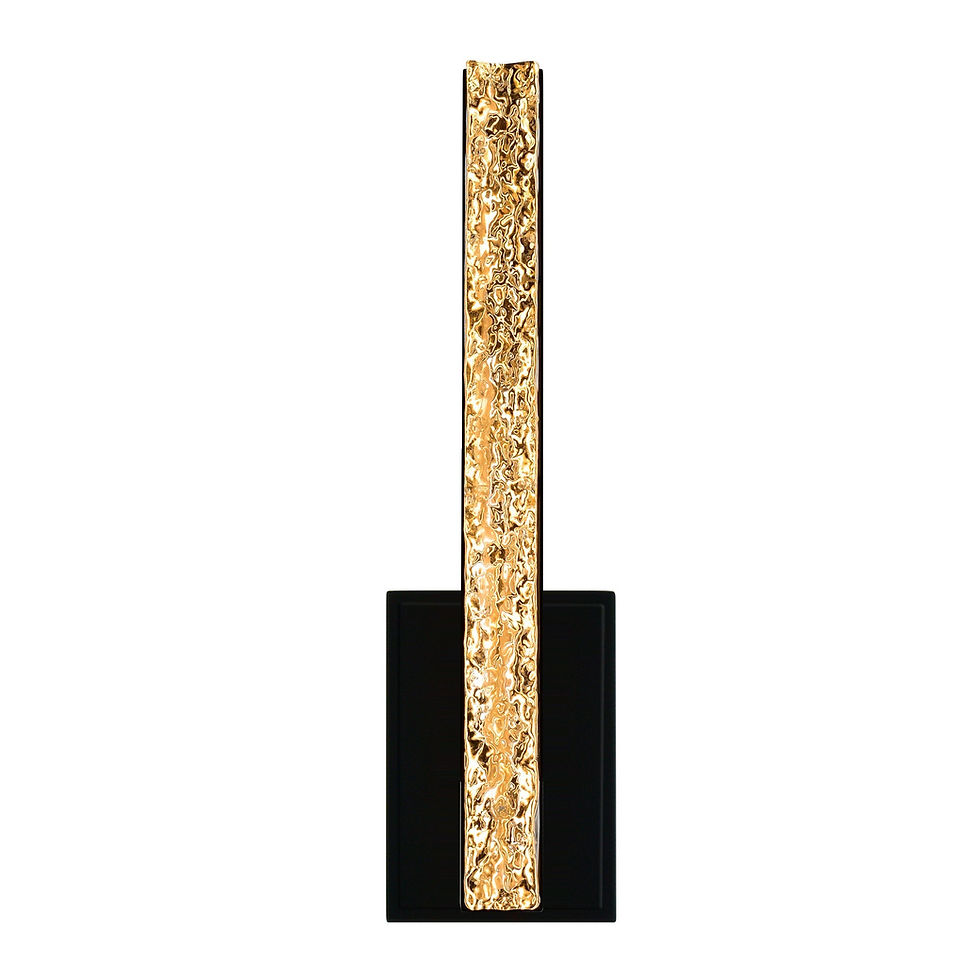 Thumbnail: Stagger Integrated LED 5in Black Wall Light with Handcrafted Glass - CWI