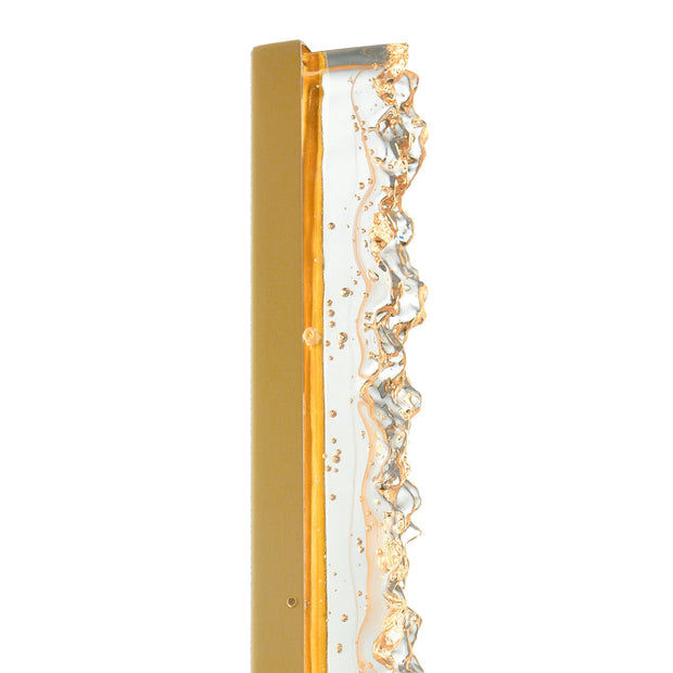 Thumbnail: Stagger Integrated LED 24in Brass Vanity Light with Handcrafted Glass - CWI