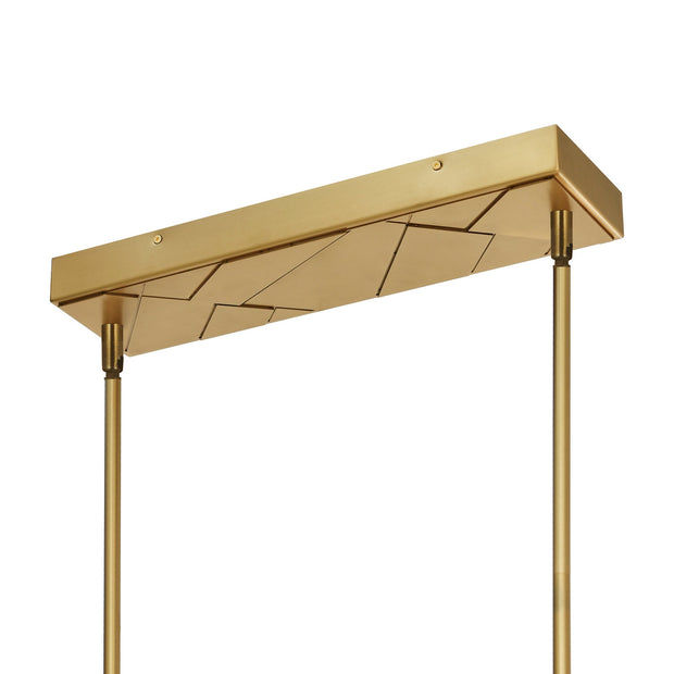 Thumbnail: Valira Integrated LED Brass Chandelier with Handcrafted Glass - CWI Lighting
