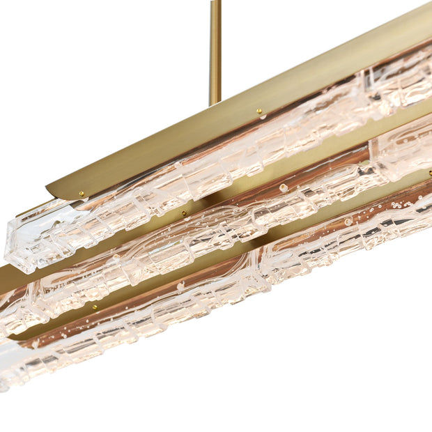 Thumbnail: Valira Integrated LED Brass Chandelier with Handcrafted Glass - CWI Lighting