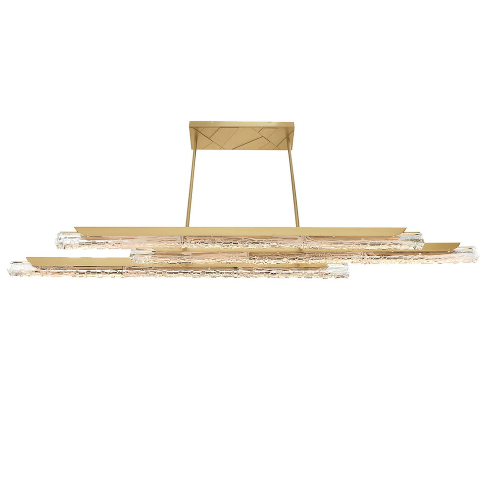 Thumbnail: Valira Integrated LED Brass Chandelier with Handcrafted Glass - CWI Lighting