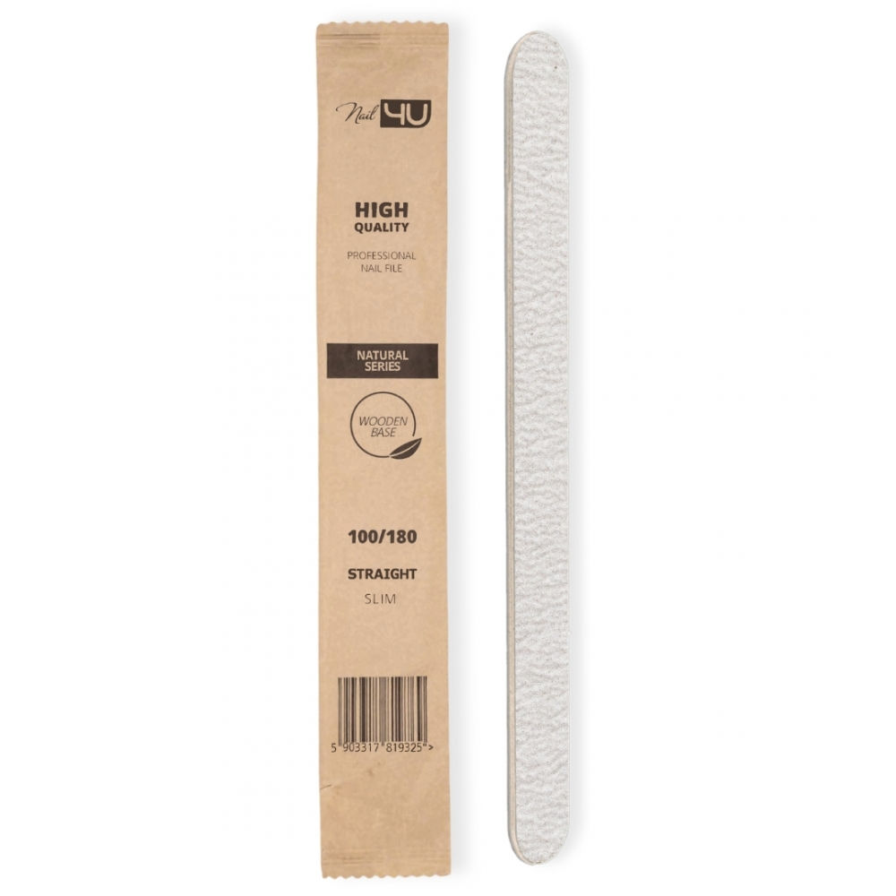 Pilnik Slim NATURAL prosty 100/180 (komplet 50 sztuk)