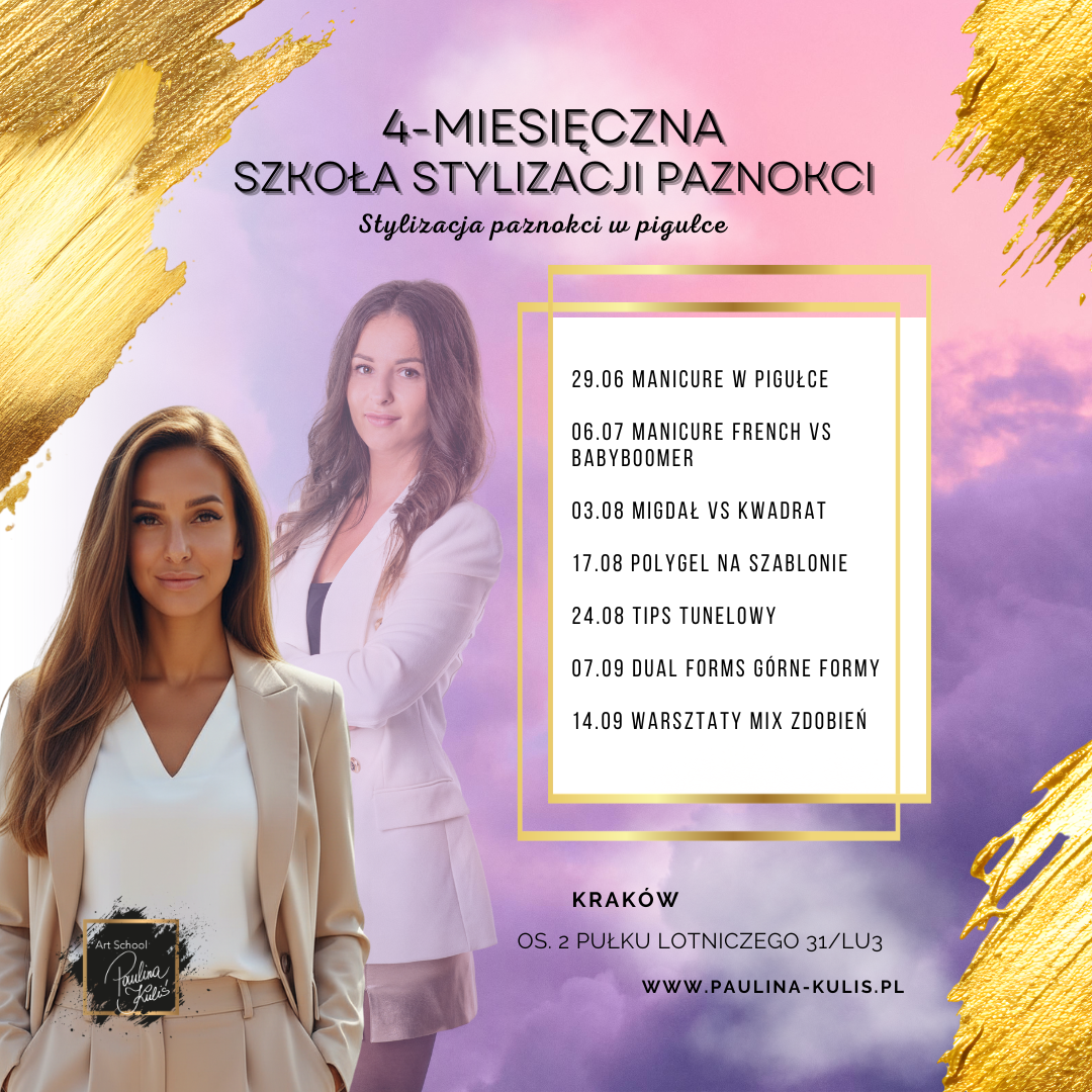 4MIESIĘCZNA szkoła stylizacji paznokci (start w czerwcu)