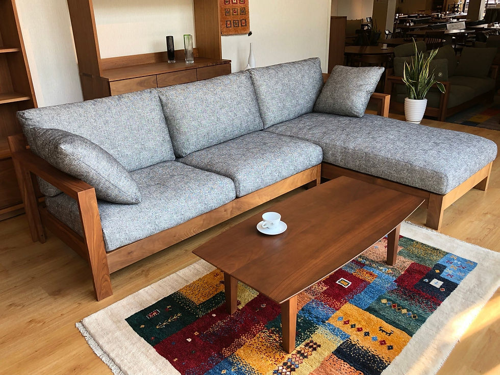 ウォールナット無垢ソファ