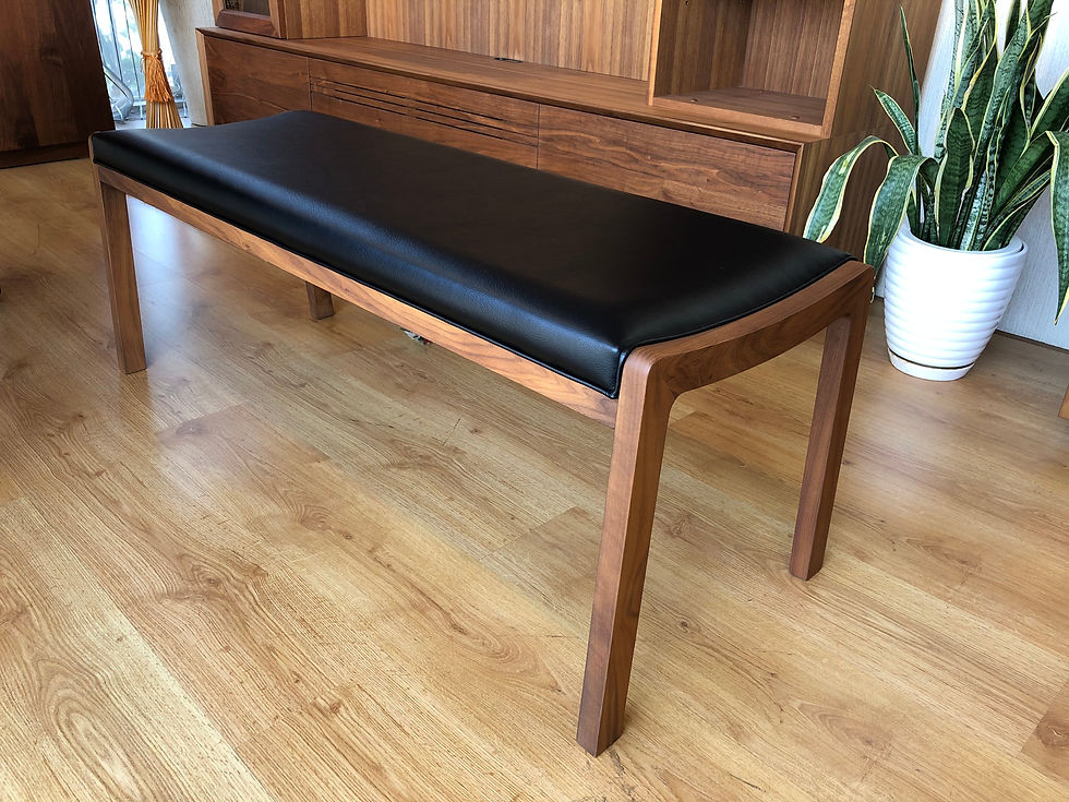 ウォールナット無垢ベンチ