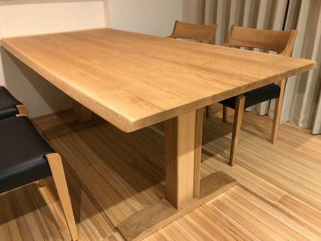 【納品事例】広島市安佐北区U様《なら無垢テーブル》VILLAⅡ(ヴィッラⅡ)《オーク無垢チェア》EMILIA(エミリア)