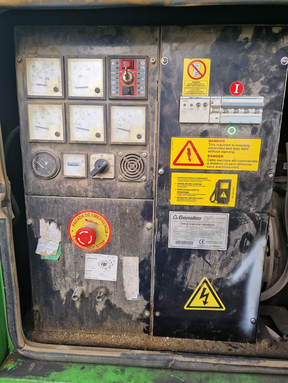 Groupe électrogène Génélec GYW35T5 35 kVA moteur diesel Yanmar de 2013, 7437 heures, avec prises 32A 3P+N+T et 220 V