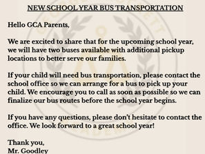 GCA Announcement: Attention All Stakeholders!
