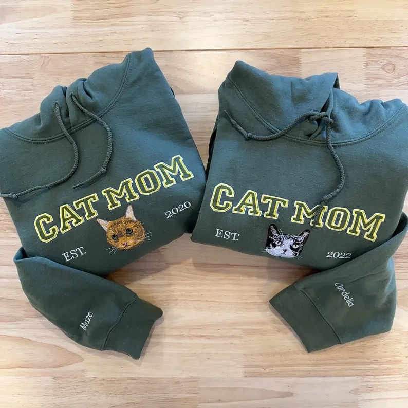 Thumbnail: Hoodie - 100% Handmade BIG Embroidery Pet -Unisex - Multicolor |PetsMatter