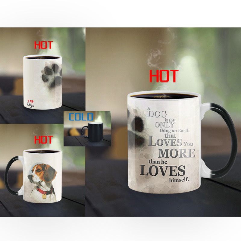 Thumbnail: Custom Heated Color Changing Mug Pet Design Coffee Cup|PetsMatter