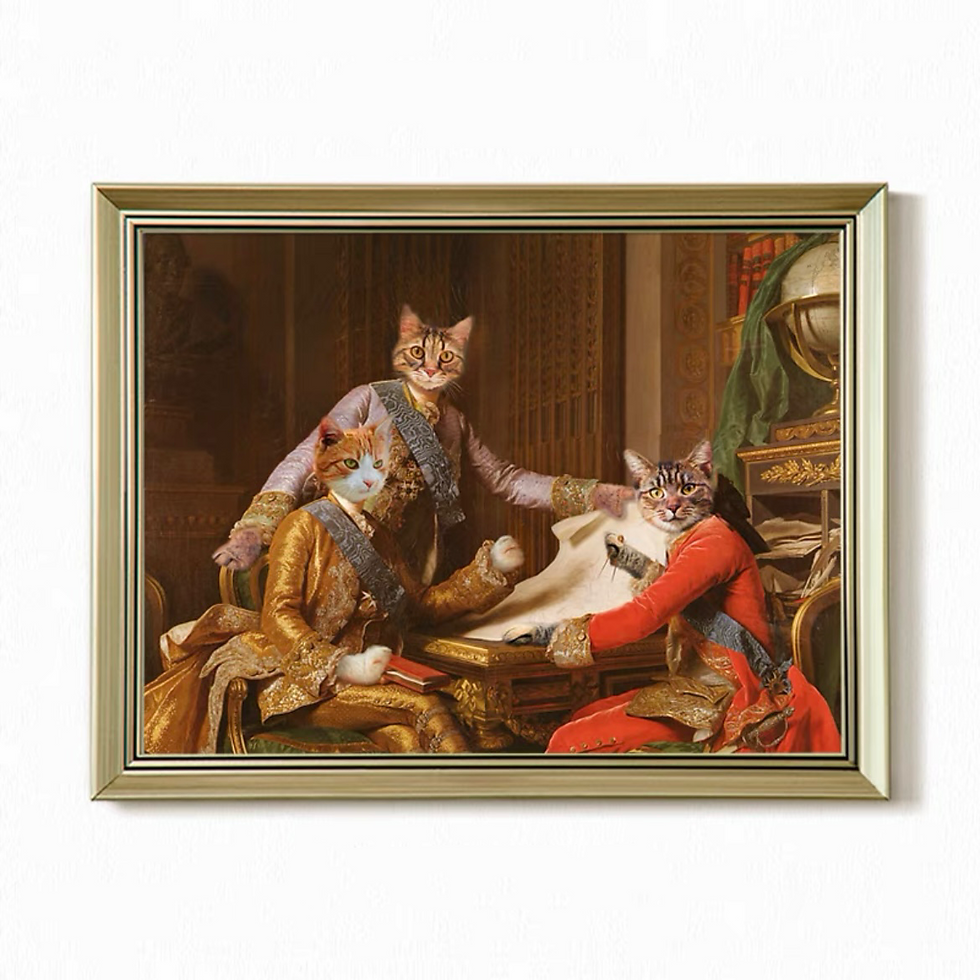 Thumbnail: Custom 2D Royal Series Pet Oil Painting | PetsMatter