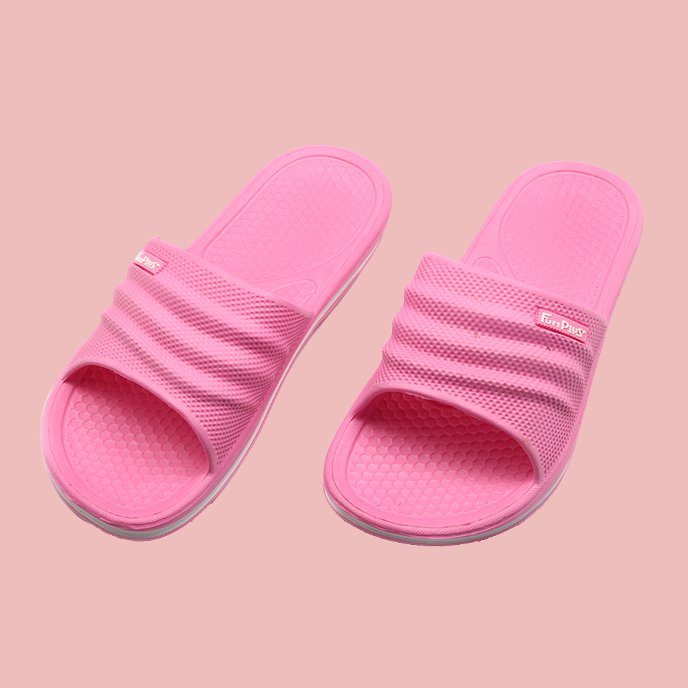 樂活休閒中性拖鞋-桃