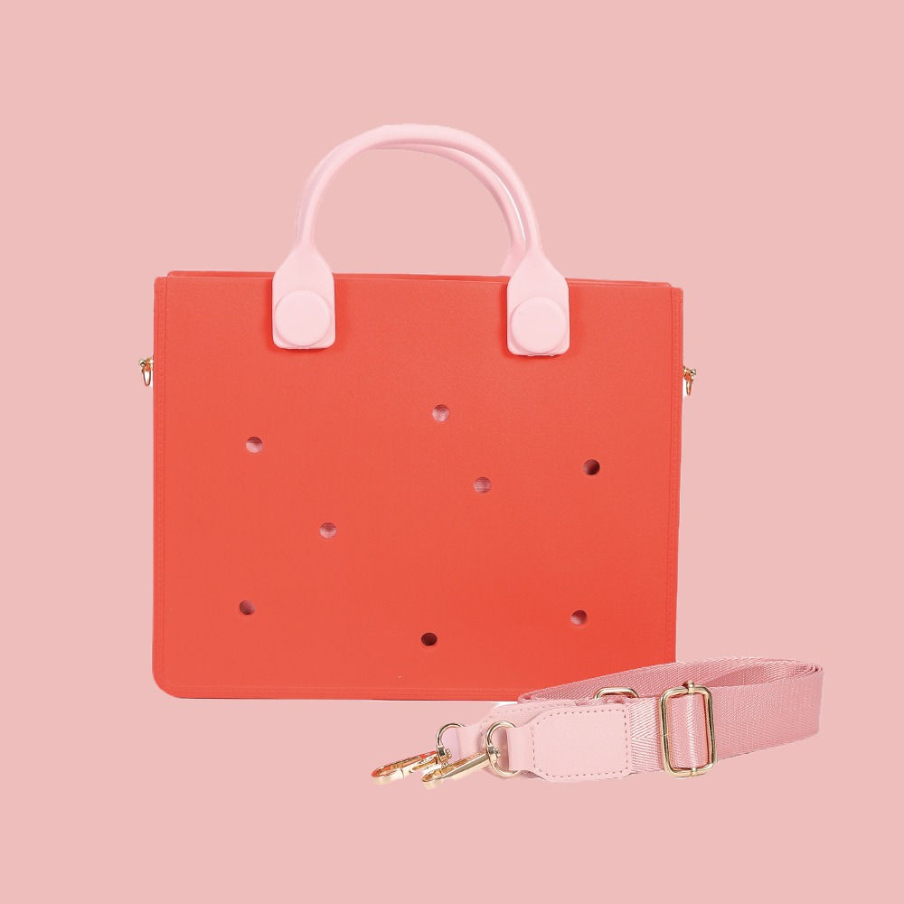 隨心所扣手提包-愛心紅