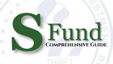 S Fund in large letters with the Thrift Savings Plan (TSP) symbol and the Federal Retirement Thrift Investment Board seal in the background.