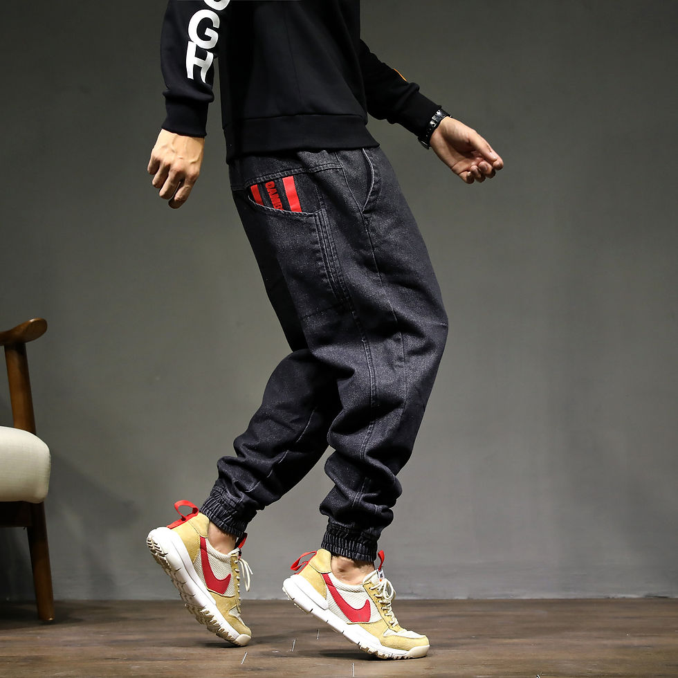 Thumbnail: Comfy Plus-Size Denim Joggers