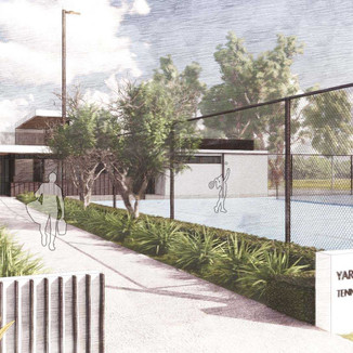 Community. Tennis. Contemporary Architecture. Shared Use. 