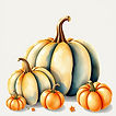beautiful orange water color pumpkins .jpg