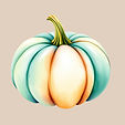 watercolor light blue green pumpkin .jpg
