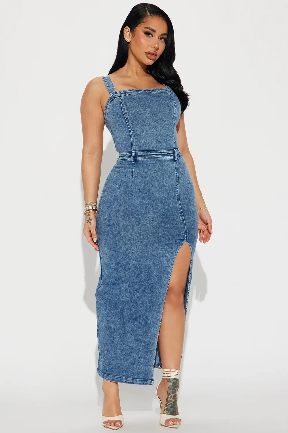 Addison Denim Maxi Dress