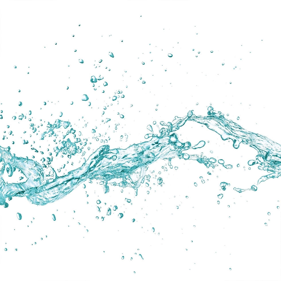 Éclaboussures d'eau turquoise, dynamique et rafraîchissante