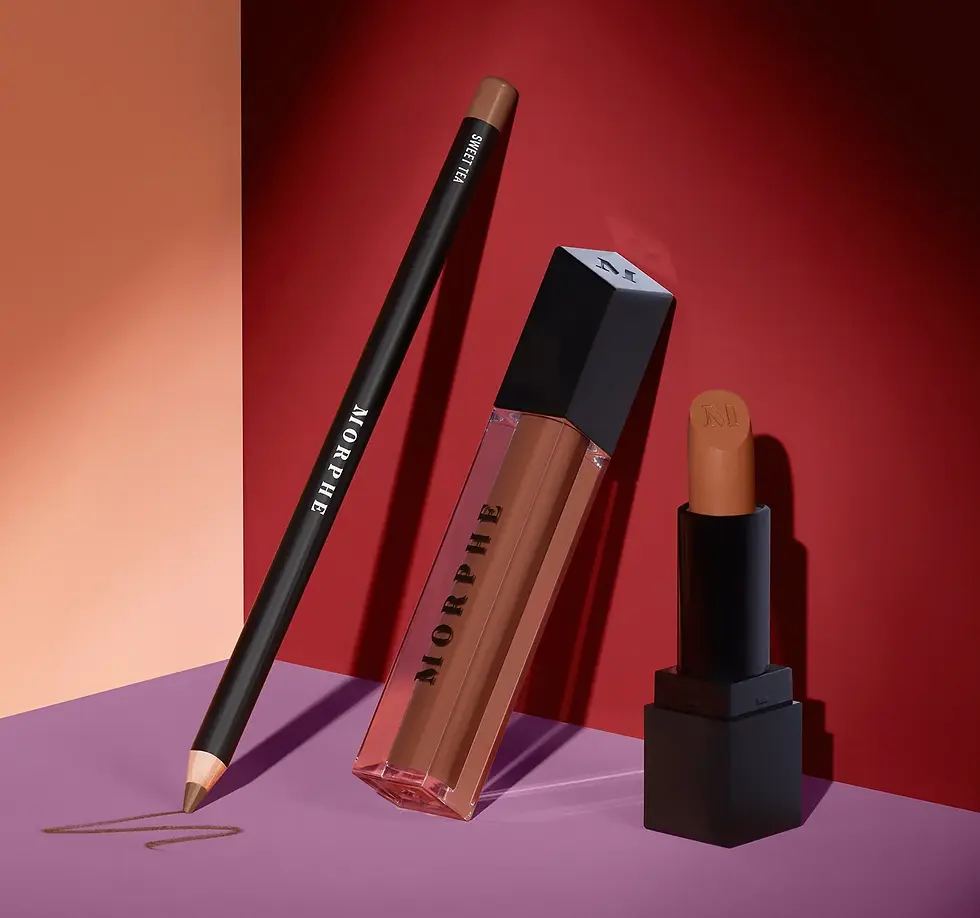 Miniature : Ensemble maquillage Morphe: crayon, gloss, rouge à lèvres