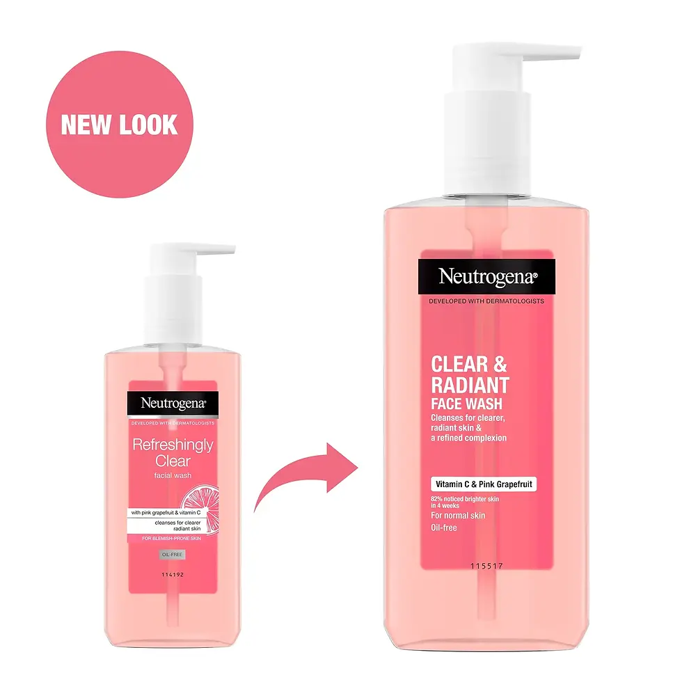 Neutrogena refreshingly clear nettoyant visage pamplemousse rose 200ml
