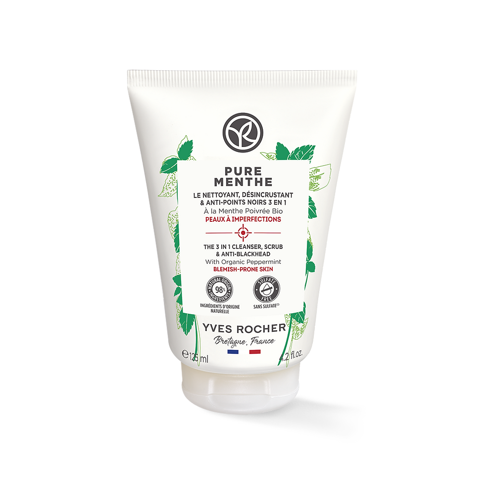 Tube Yves Rocher Pure Menthe, nettoyant 3 en 1 anti-imperfections