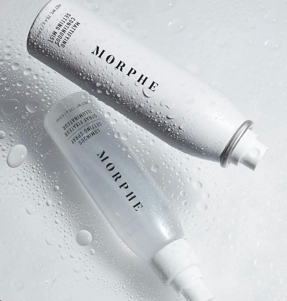 Brume fixatrice et brume hydratante Morphe : préparation de maquillage