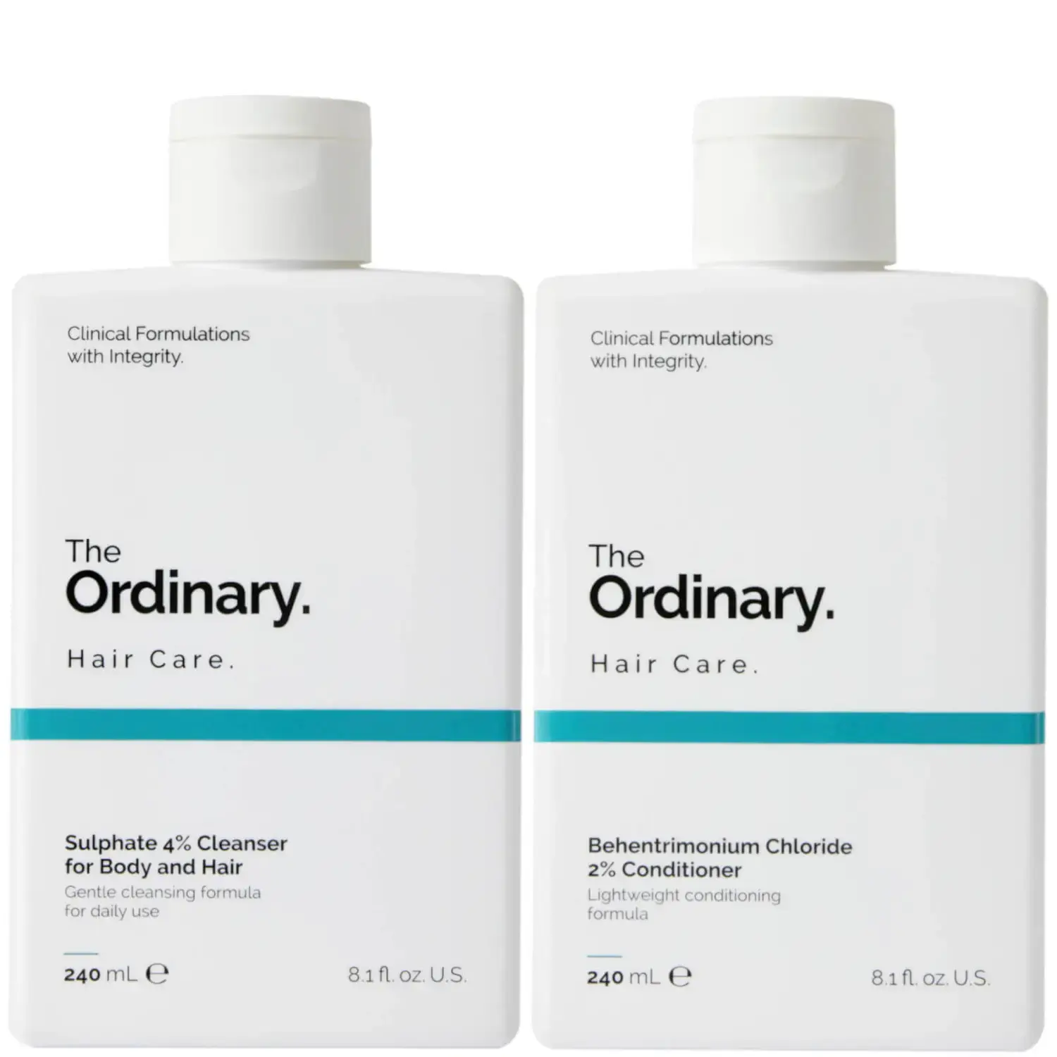 Ensemble The Ordinary : shampoing et revitalisant pour cheveux et corps