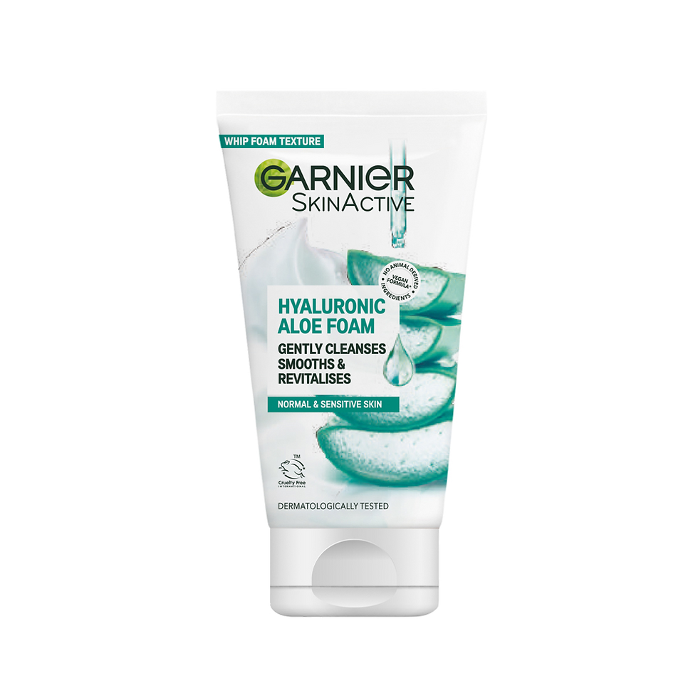 Tube de mousse nettoyante Garnier SkinActive à l'aloe vera