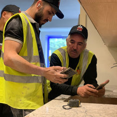 Stone worktop installation by Prime Builders in London as part of a Kitchen refurbishment in North London